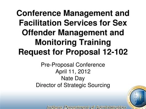 Ppt Conference Management And Facilitation Services For Sex Offender