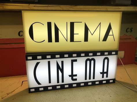 Now Showing Cinema Retro Light Up Illuminated Sign Light Box Etsy
