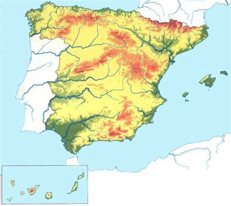 Relieve 1 Mapa Fisico De España Relieve España Mapa De España
