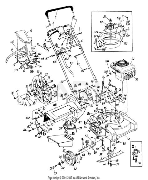 Mtd 124 538p190 22 Self Propelled Mower Gas 1994 Parts Diagram For