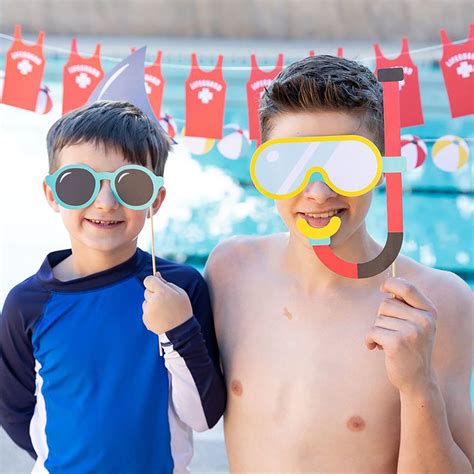 Beach Party Photo Props Pool Party Props Pool Party Supplies