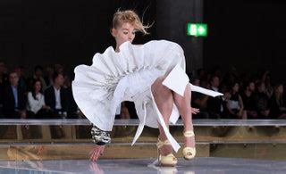 Model Falls At The Toni Maticevski Show At Australia Fashion Week