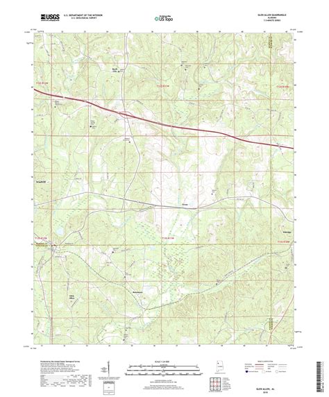 Mytopo Glen Allen Alabama Usgs Quad Topo Map