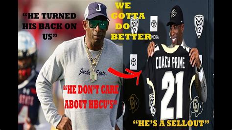deion sanders is being called a sellout because he is leaving jsu for colorado and he responds