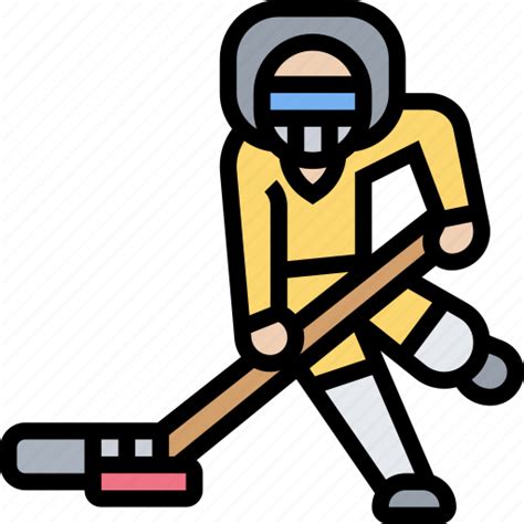 Hockey Ice Player Sports Winter Icon Download On Iconfinder