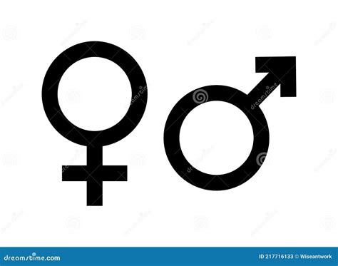 Icono De Género Símbolo De Macho Hembra Y Unisex Signo De La Mujer O