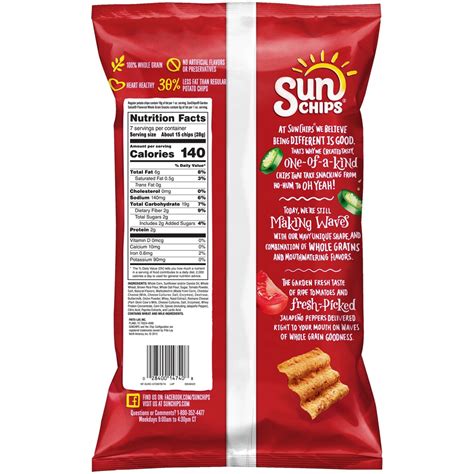 Sunchips Flavored Whole Grain Snacks Garden Salsa 7 Oz 7 Oz Shipt