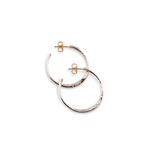 Small Silver Thick And Thin Hoops The Golden Bear
