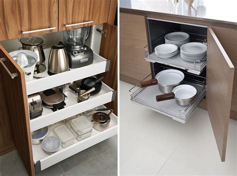 Gain extra storage space in the kitchen by installing under cabinet storage drawers. Kitchen Design Ideas - Pull-Out Drawers In Kitchen Cabinets