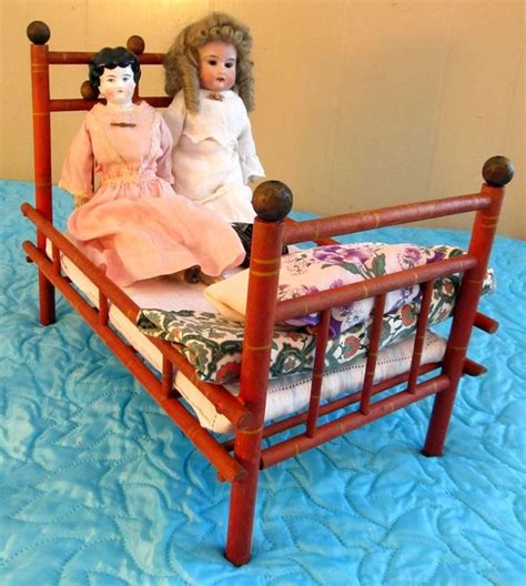 china and bisque head dolls on folding victorian doll bed doll beds doll bed victorian dolls