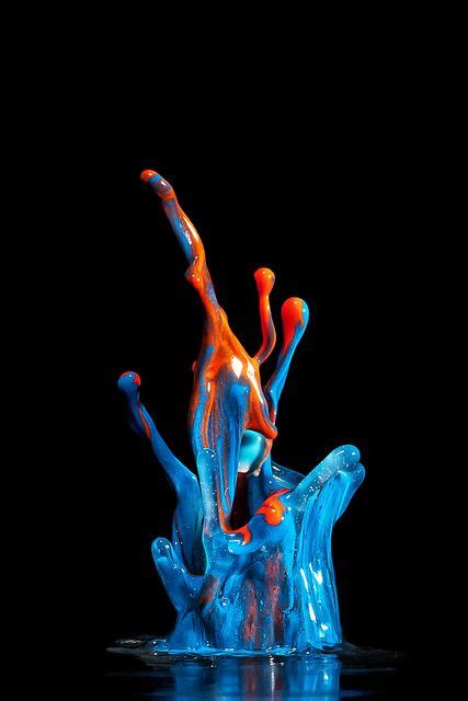 Liquid Sculptures Splash Photography Rainbow Painting Art