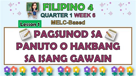 Filipino Quarter Week Melc Based Pagsunod Sa Panuto Na May My XXX Hot