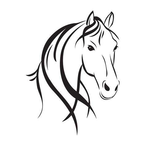 Horse Head Style Horse Head Outline Clipart Full Size Clipart
