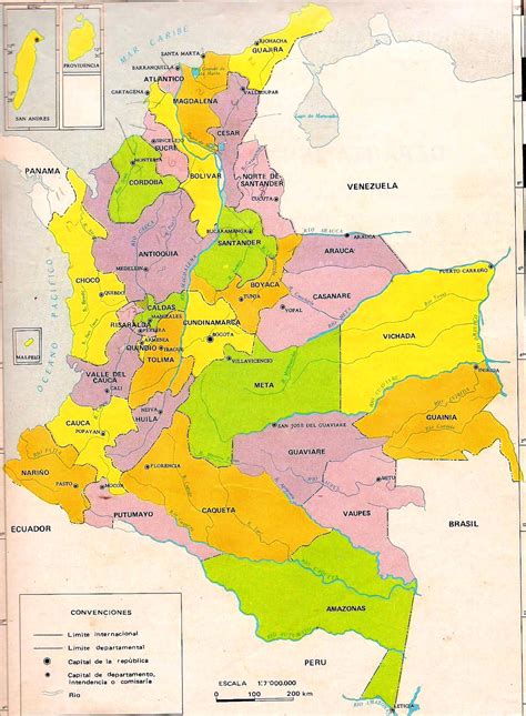 Mapa Politico De Colombia Actualizado