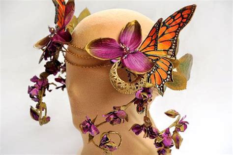 Monarch Butterfly Headdress Etsy Fairy Costume Headdress Fairy