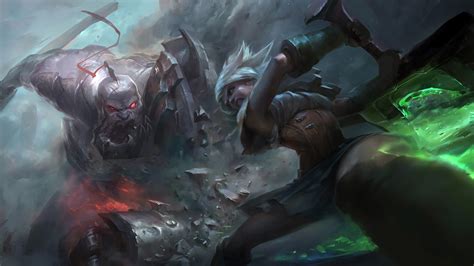 Wallpaper League Of Legends Riven League Of Legends Sion Mythology