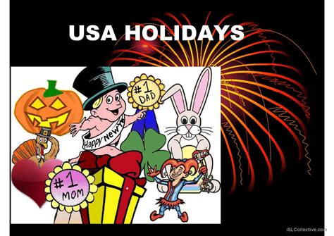 Holidays In Usa General Readin English Esl Powerpoints