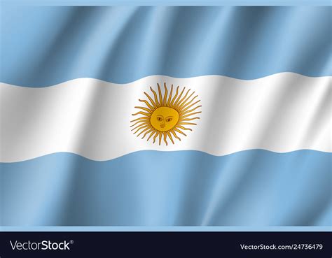 Waving Flag Argentina Royalty Free Vector Image