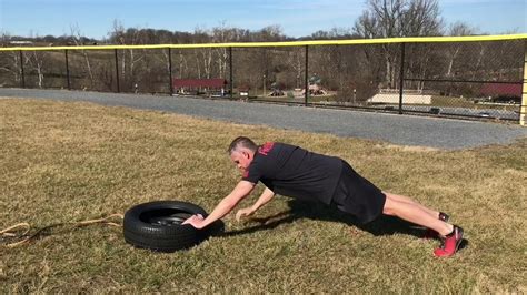 20 Minute Full Body Tire Sled Workout Youtube