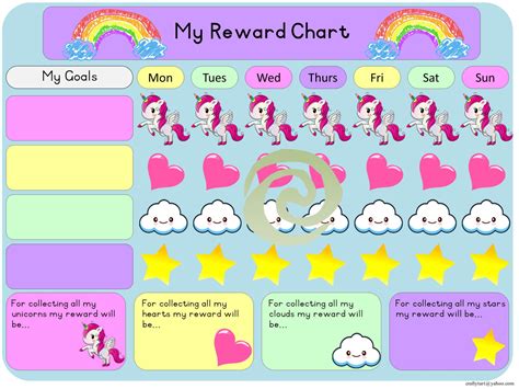Weekly Rewards Chart Girl Teacha