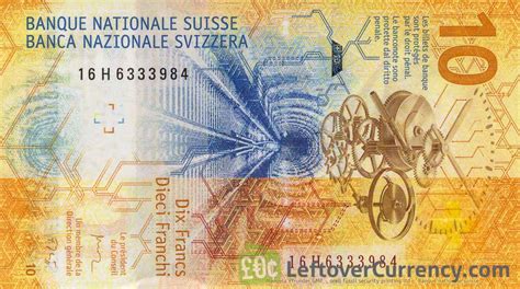 10 Swiss Francs Banknote 9th Series Exchange Yours For Cash Today