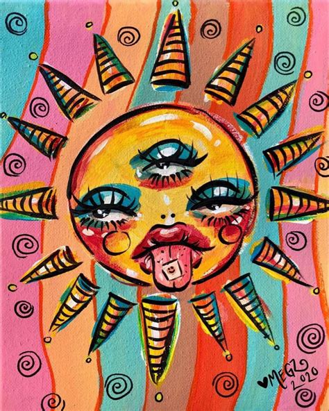 Pin By Jana Devrout Lajara On Artttt Hippie Painting Psychadelic Art