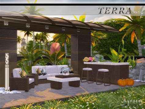 Sims 4 Ccs The Best Terra Patio By Nynaevedesign Patio