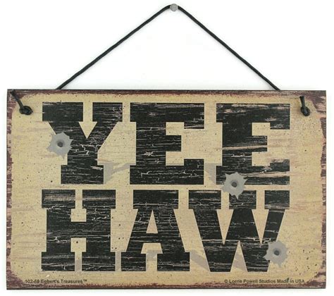 Yee Haw Vintage Style Sign For Cowboys And Cowgirls With Fake Etsy