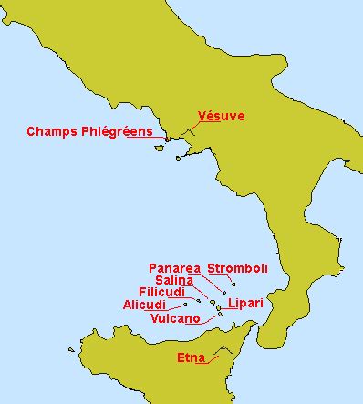 Volcans En Italie Voyage Carte Plan