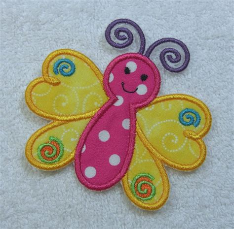 Butterfly Fabric Embroidered Iron On Applique Patch Ready To Etsy