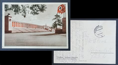 German Third Reich Original Postcard Nuremberg Rally Showground