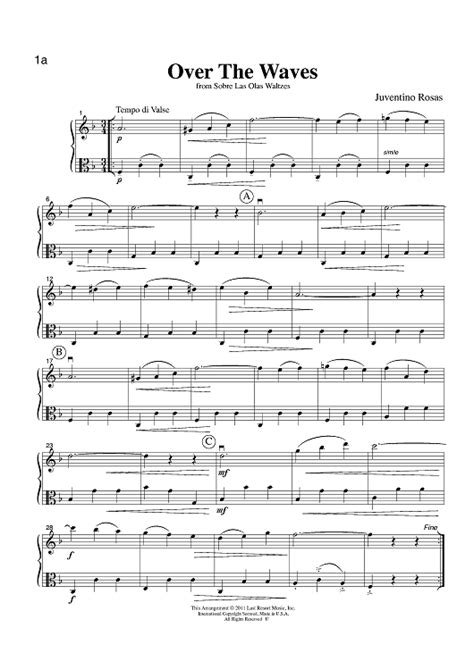 Over The Waves From Sobre Las Olas Waltzes Sheet Music For