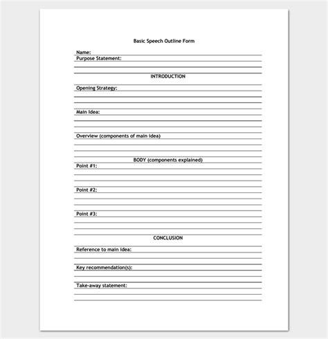 Blank Outline Template 11 Examples And Formats For