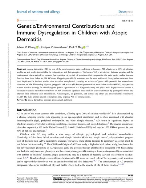 Pdf Geneticenvironmental Contributions And Immune Dysregulation In