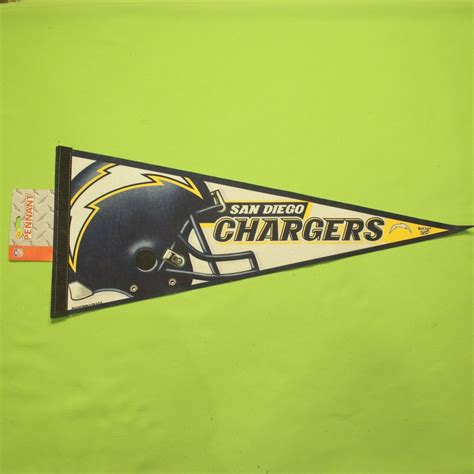 Vintage Chargers Banner Pennant Nfl Made In Usa Man Cave Decoration