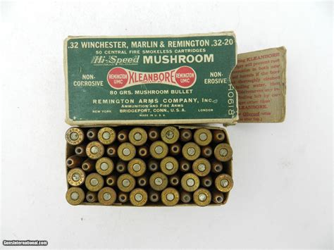 Collectible Ammo Box Of Remington 32 Winchester Marlin And Remington