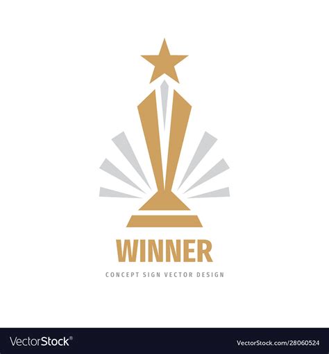 Award Winner Cup Logo Template Concept Vector Image
