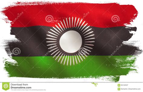 Bandeira De Malawi Ilustração Stock Ilustração De Seda 94142537