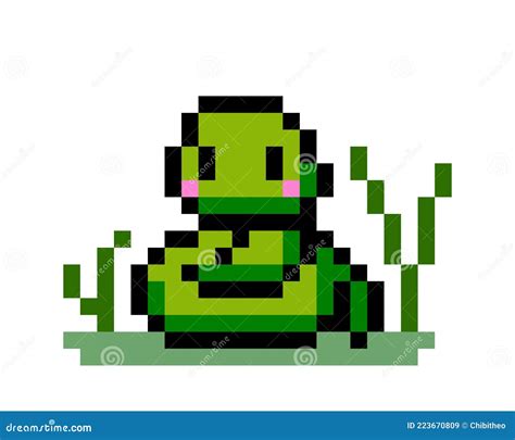 Vector Illustration Of Cartoon Snake Pixel Art Design Stock Vector Illustration Of Dangerous