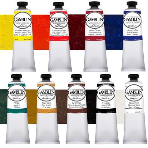 Gamblin Artist S Oil Colors Introductory Set Of Ml With Painting