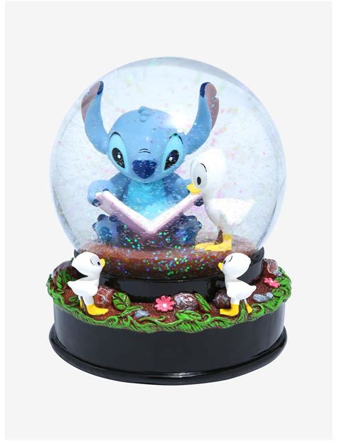 Disney Lilo And Stitch Stitch With Ducklings Snow Globe Boxlunch