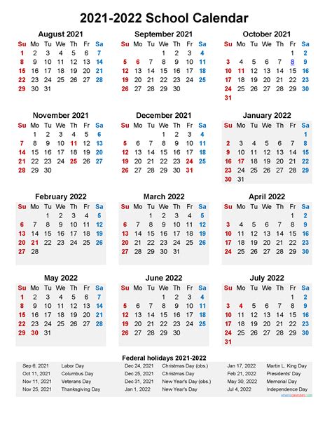 Calendars 2021 2022 As Free Printable Pdf Templates Riset