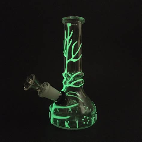Glow In The Dark Glass Bong Kings Pipes