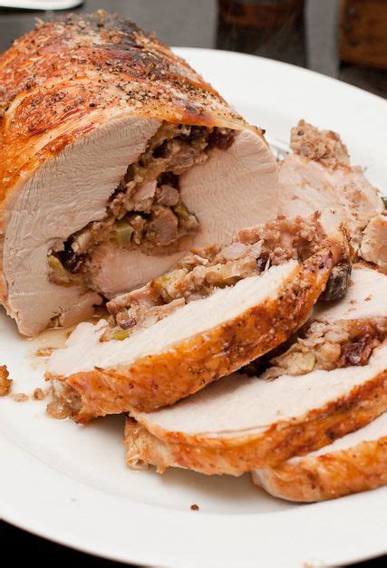 Roast Turkey Roulade With Sausage Fig And Cranberry Stuffing Turkey