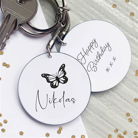 Butterfly Personalised Name Keyring By Chips And Sprinkles