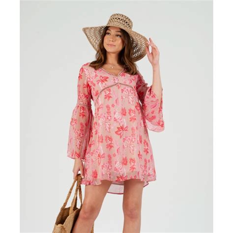 Julie Pink Floral Dress Lilla Cavallo