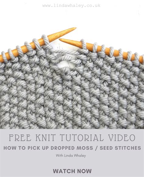 Free Knit Tutorial How To Pick Up Dropped Knit And Purl Stitches In Moss