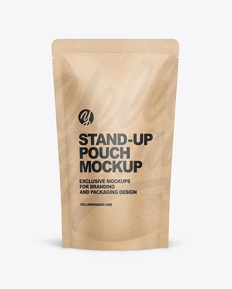 Kraft Paper Stand Up Pouch Mockup Free Psd Mockups Generator