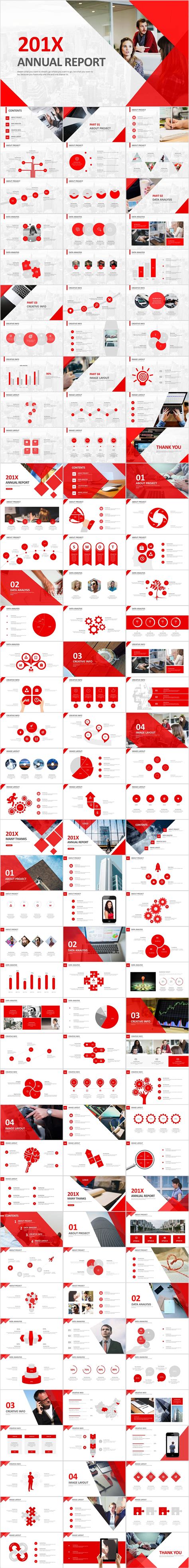 Behance In Red Annual Report Powerpoint Templatehttps