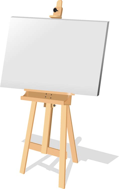 Easel With Canvas Clip Art
